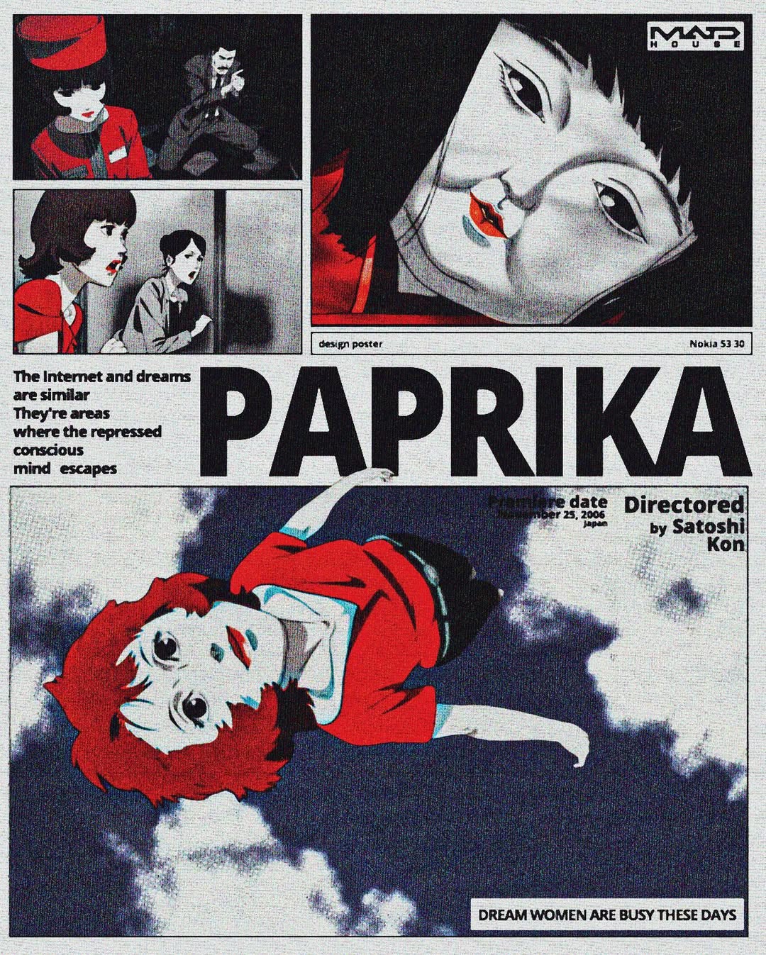 Artist Showcase: Nokia's Paprika Brutalist Anime Film Poster 