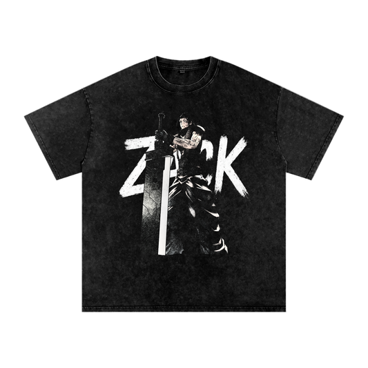 Zack Fair  Snow Washed Oversized Cotton T-Shirt