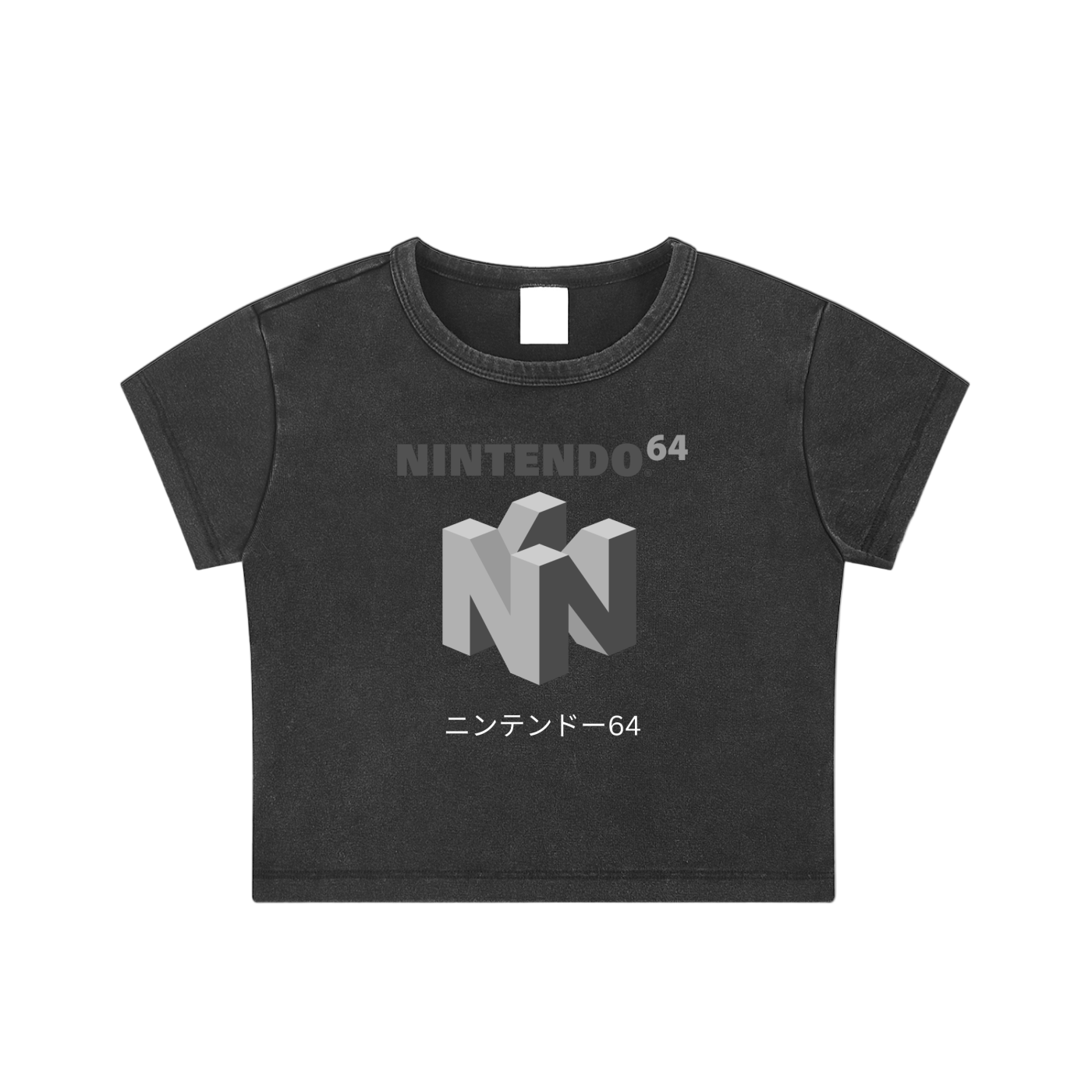 N64 Snow Washed Crop Top